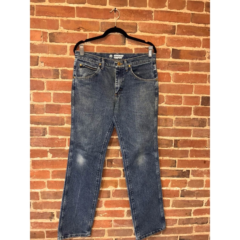 Vintage Wrangler‎ Advanced Comfort Men's Blue Jeans Regular Fit Denim